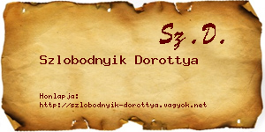 Szlobodnyik Dorottya névjegykártya